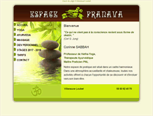 Tablet Screenshot of espace-pranava.net